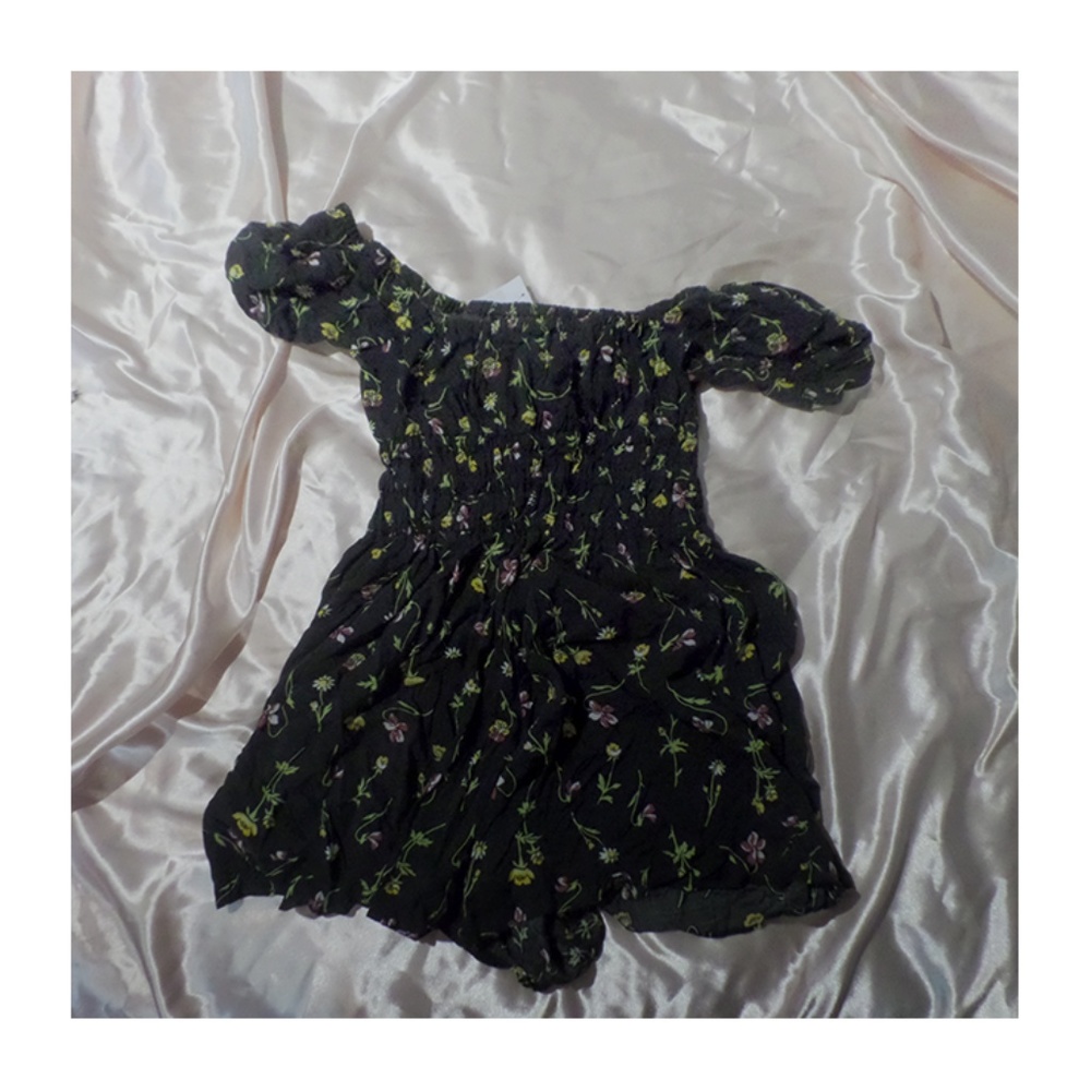 nwt urban outfitters blue floral romper